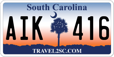SC license plate AIK416
