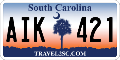 SC license plate AIK421