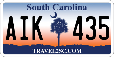 SC license plate AIK435