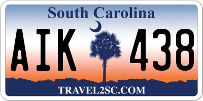 SC license plate AIK438