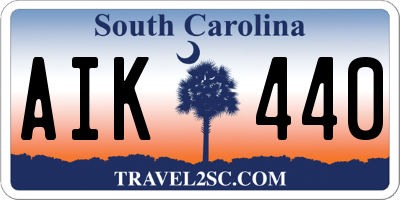 SC license plate AIK440