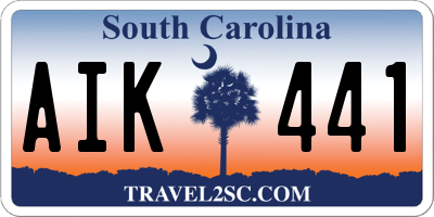 SC license plate AIK441
