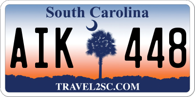 SC license plate AIK448