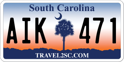 SC license plate AIK471