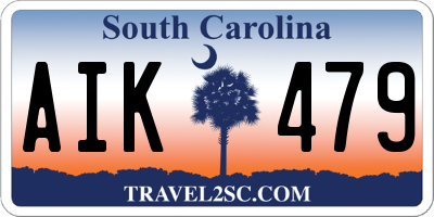 SC license plate AIK479