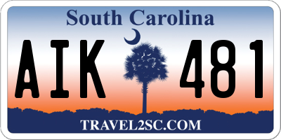 SC license plate AIK481