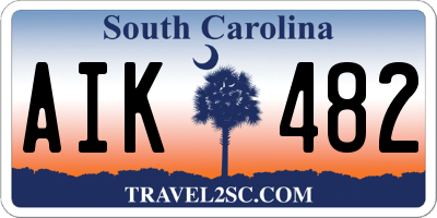 SC license plate AIK482
