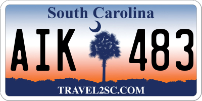 SC license plate AIK483