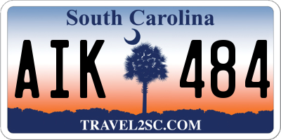 SC license plate AIK484