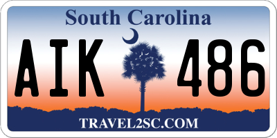 SC license plate AIK486