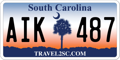 SC license plate AIK487
