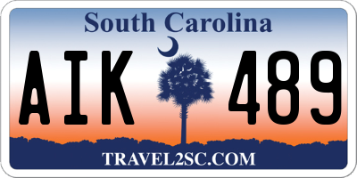 SC license plate AIK489