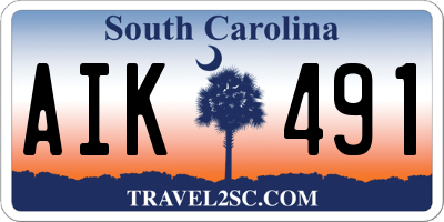 SC license plate AIK491