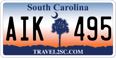 SC license plate AIK495