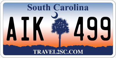 SC license plate AIK499