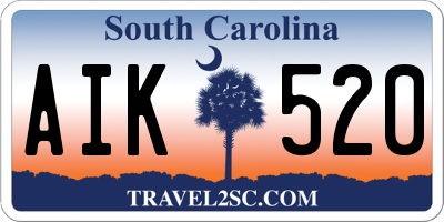 SC license plate AIK520