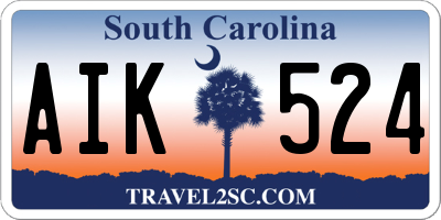 SC license plate AIK524