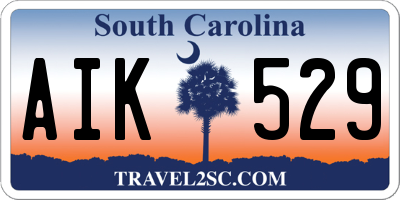 SC license plate AIK529