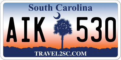SC license plate AIK530