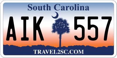 SC license plate AIK557