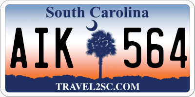 SC license plate AIK564