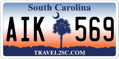 SC license plate AIK569