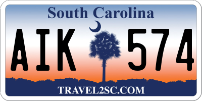 SC license plate AIK574