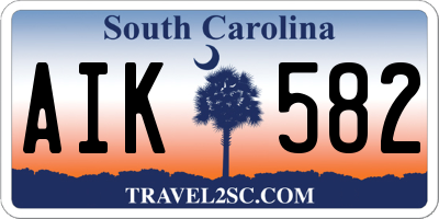 SC license plate AIK582