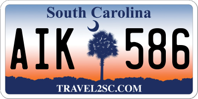 SC license plate AIK586