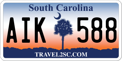 SC license plate AIK588