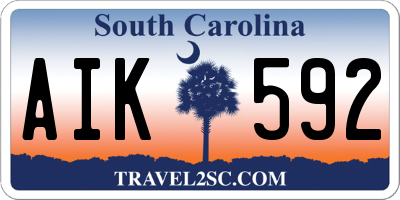 SC license plate AIK592