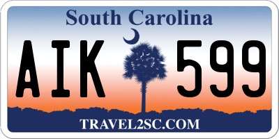 SC license plate AIK599