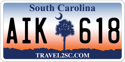 SC license plate AIK618