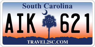 SC license plate AIK621