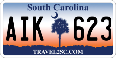 SC license plate AIK623