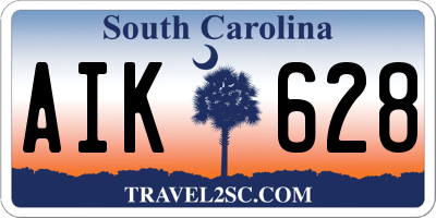 SC license plate AIK628