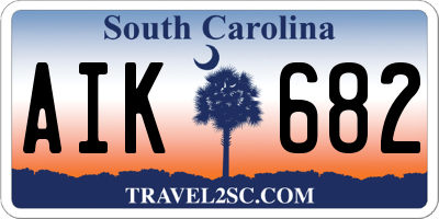 SC license plate AIK682