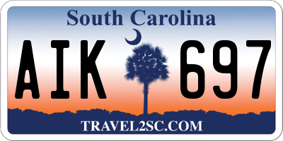 SC license plate AIK697