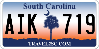 SC license plate AIK719