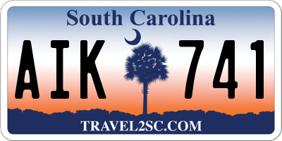 SC license plate AIK741