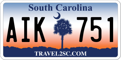 SC license plate AIK751