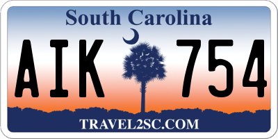 SC license plate AIK754