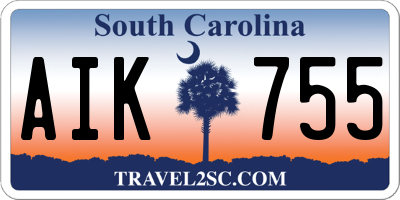 SC license plate AIK755