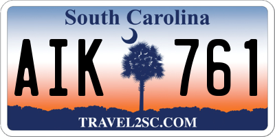 SC license plate AIK761
