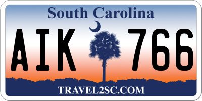 SC license plate AIK766