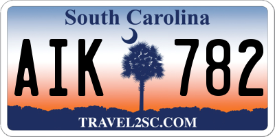 SC license plate AIK782