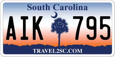 SC license plate AIK795