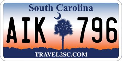 SC license plate AIK796