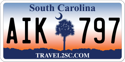 SC license plate AIK797