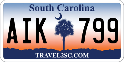 SC license plate AIK799